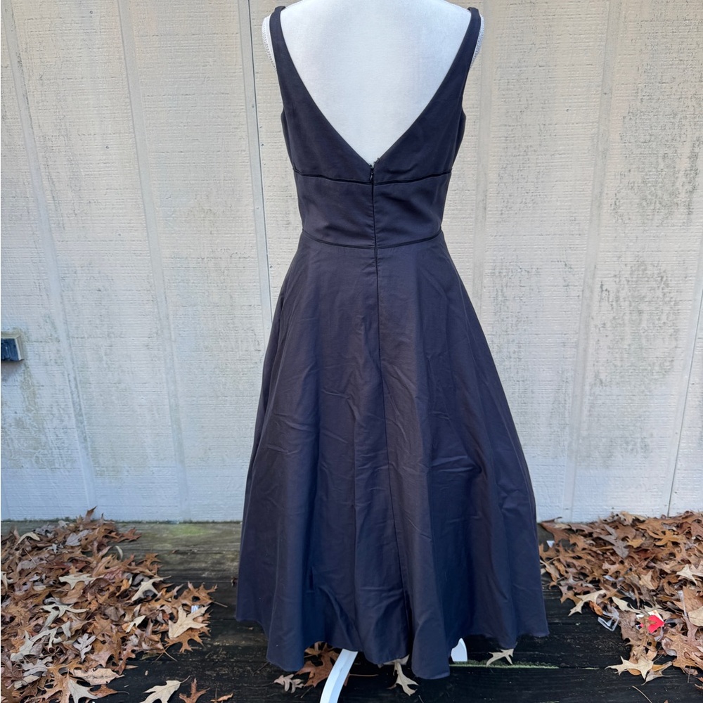 Vintage Elegant Purple Black Sleeveless Cocktail Dress - Picture 5 of 10